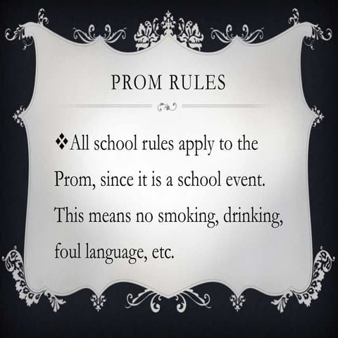 Prom guidelines
