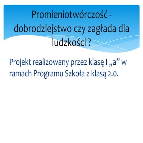 Promieniotwórczość