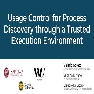 Usage Control for Process  Discovery through a Trusted  Execution Environment