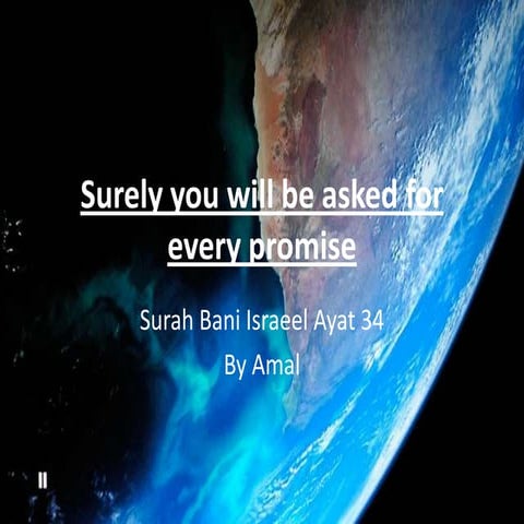 Promises we made with allah