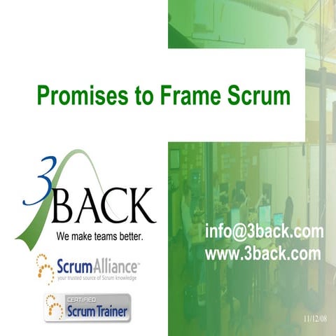 Promises To Frame Scrum