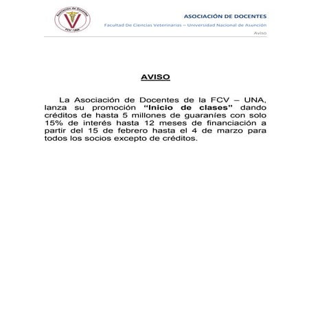 Promo inicio de clase