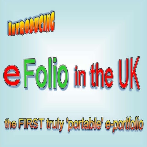 eFolio in the UK
