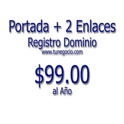 Promocion Pagina Web $99.00