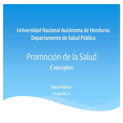 Promoción de la salud