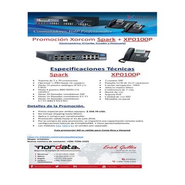 Promoción Xorcom Spark + XP0100P