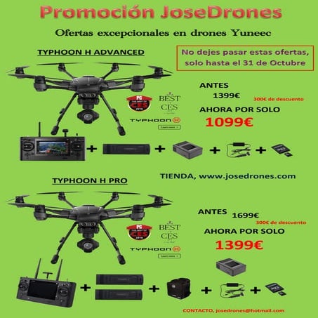 Drones yuneec baratos oferta