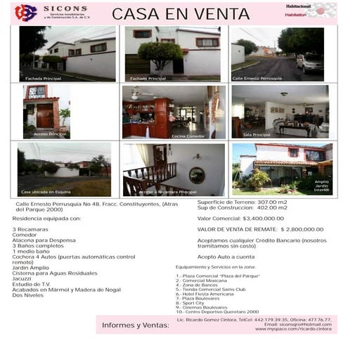 Promocion  Venta  Casa  Constituyentes