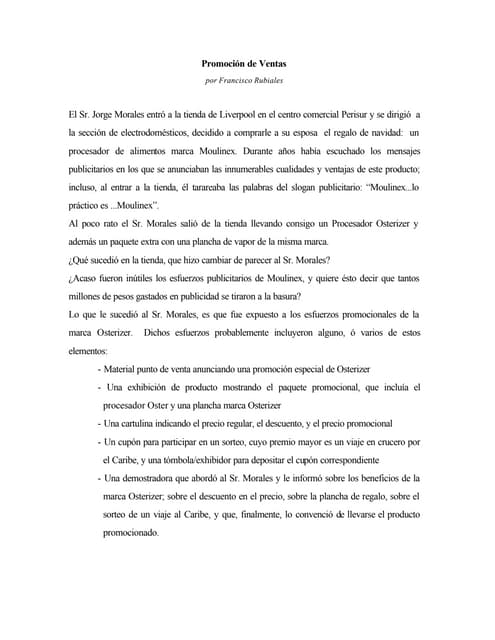 Promocion de ventas