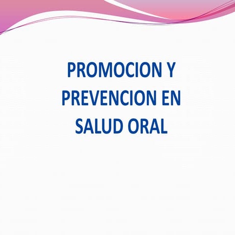 Promocion en salud oral.power point