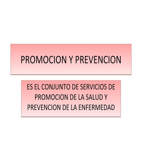 Promocion y prevencion