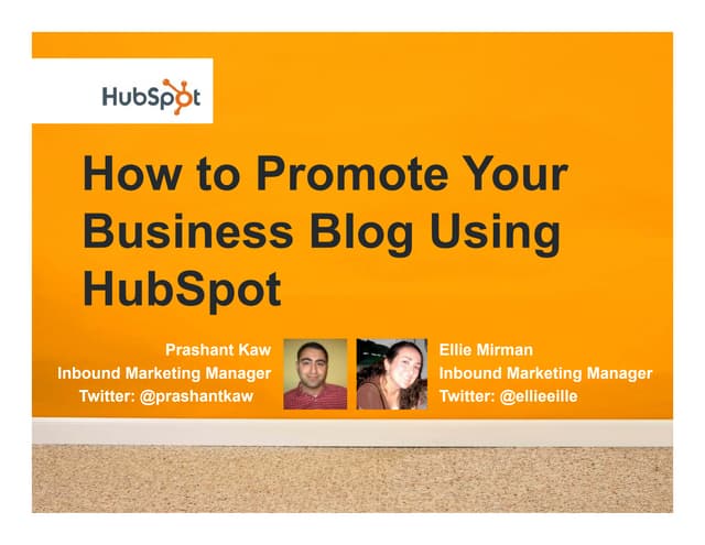 How to Promote Your Business Blog With HubSpot