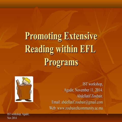 Promoting Extensive Reading within EFL  Programs