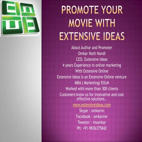 Promote your movie with extensive ideas