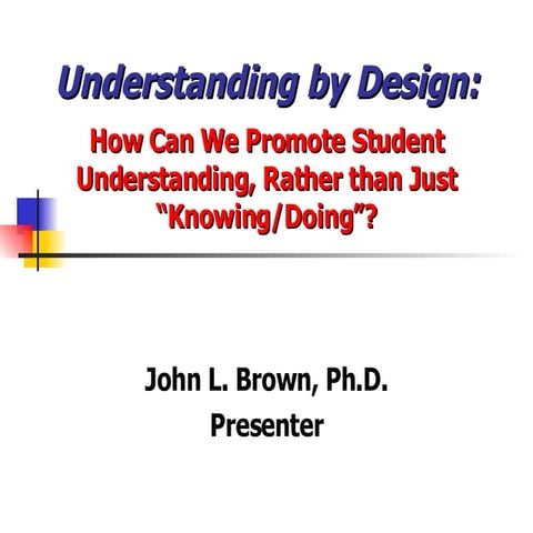 Promoting  Student  Understanding 2