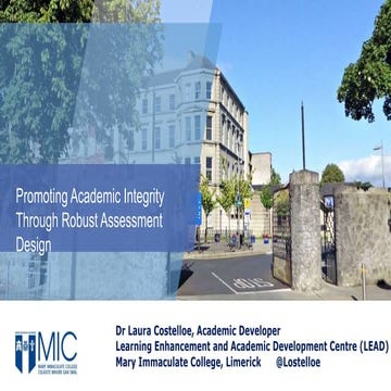 Promoting academic integrity through robust assessment design
