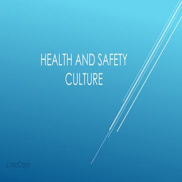 Promoting a positive health and safety culture