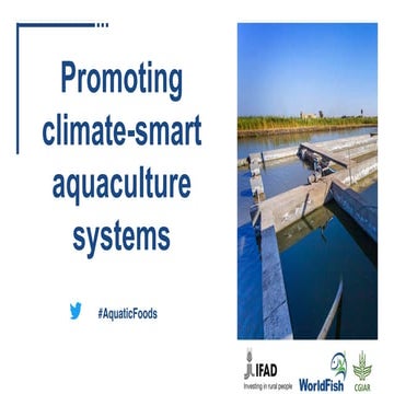 Promoting climate smart aquaculture systems 