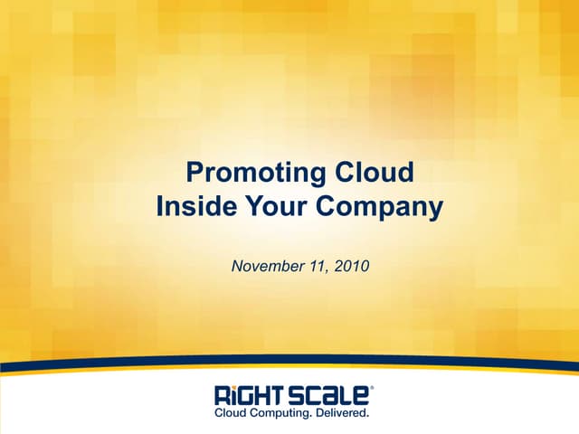 Promoting Cloud Inside Your Company