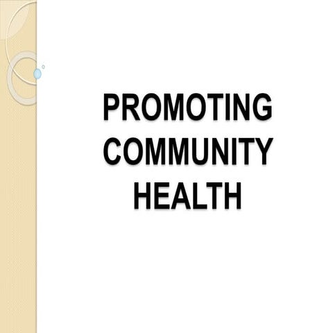 Promoting community health