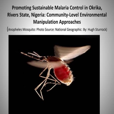 Promoting environmental manipulation for malaria control.2015