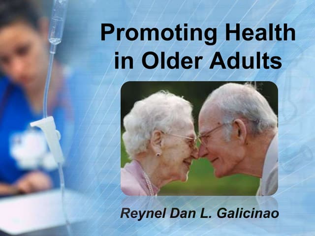Promoting health in older adults
