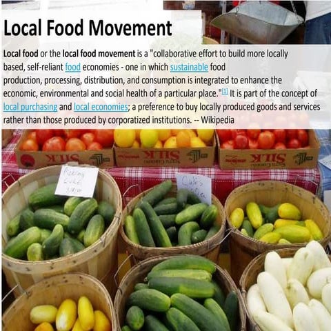 Promoting local food movement presentation