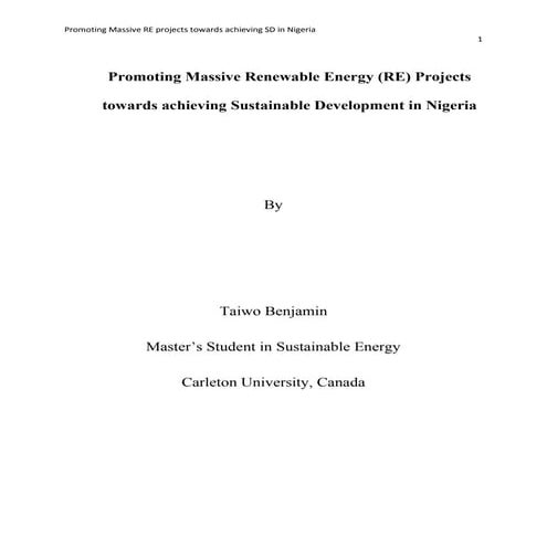 Promoting massive renewable energy by benjamin