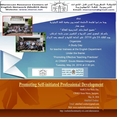 Promoting self initiated professional development, by Mr Abdellatif Zoubair.