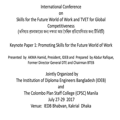 Promoting skills for the future world of work