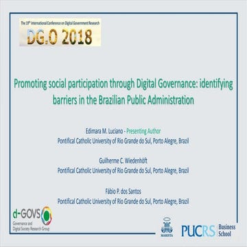 Promoting social participation through digital governance - Luciano - Wiedenh...