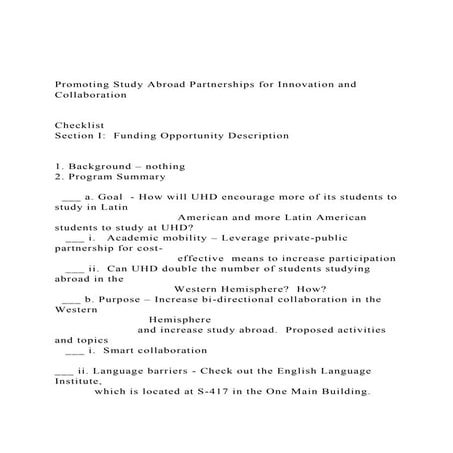 Promoting Study Abroad Partnerships for Innovation and Collabo.docx