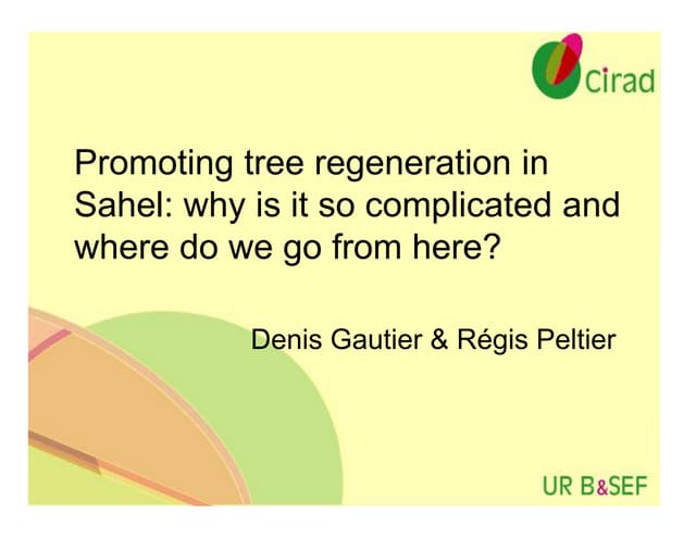 thumbnail of  Promoting tree regeneration in Sahel: Why is it so complicated and where do we go from here