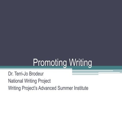 Promoting writing power point
