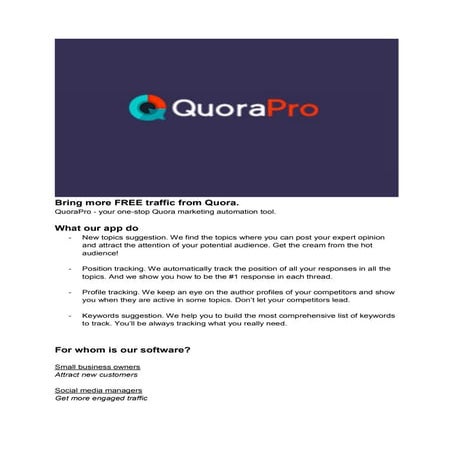 Quora marketing | PDF