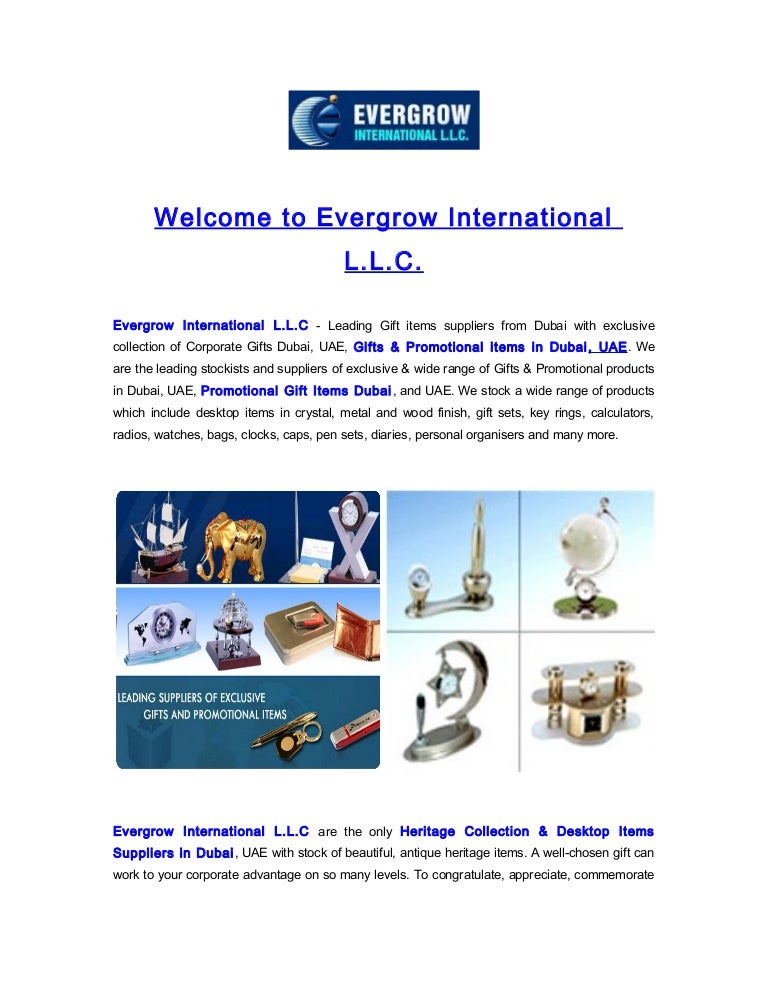 Gift items supplier from Dubai