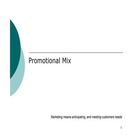 Promotional mix