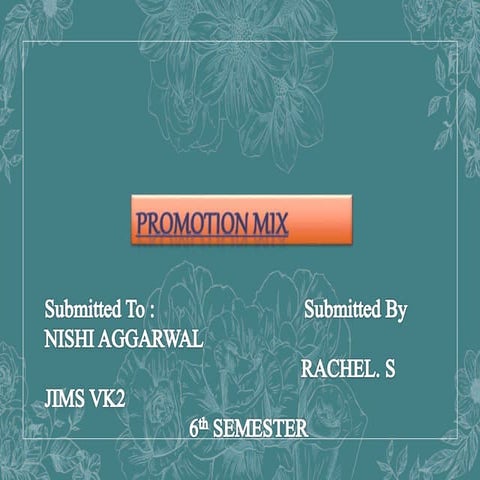 Promotional mix 