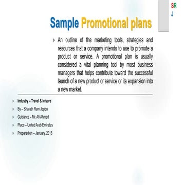 Sample Promotional Plans | PPTX