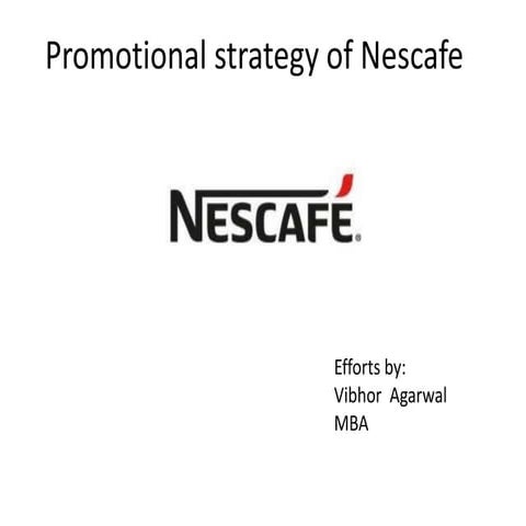 Promotional strategies of nescafe