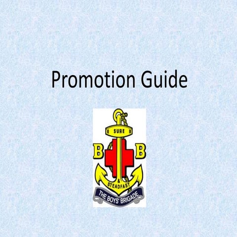 Promotion guide