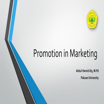 Promotion in Marketing Mata kuliah Edupreneurship