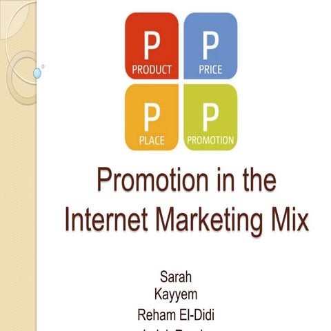 Promotion in the internet marketing mix | PPTX