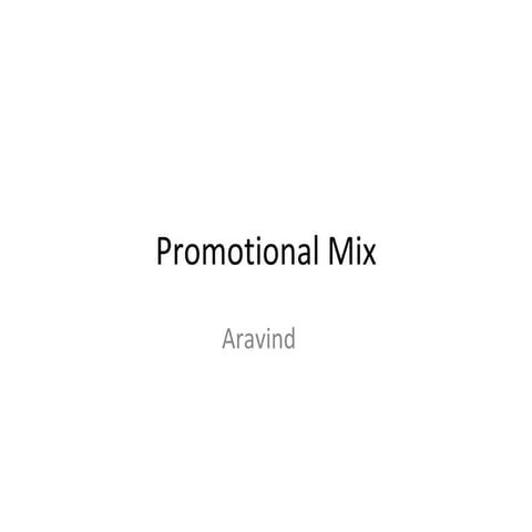Promotion mix