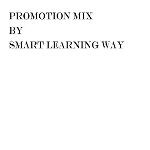 Promotion mix
