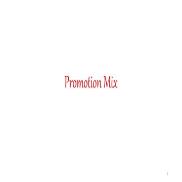Promotion mix
