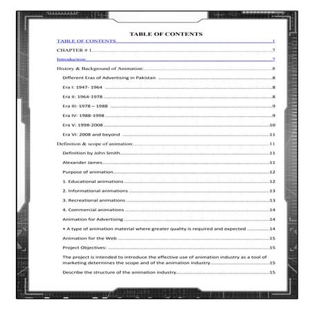 Promotion of animation in market of pakistan brief