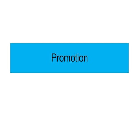 The 4Ps: Promotion