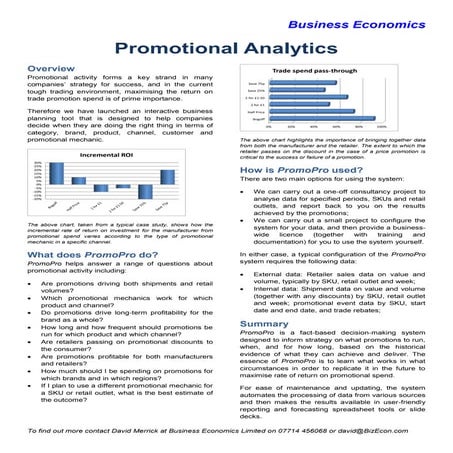 Sales Promotion Optimisation