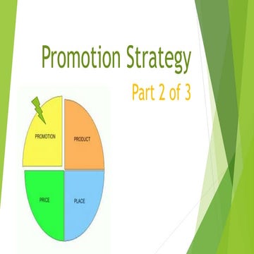 Promotion strategy p2 of 3
